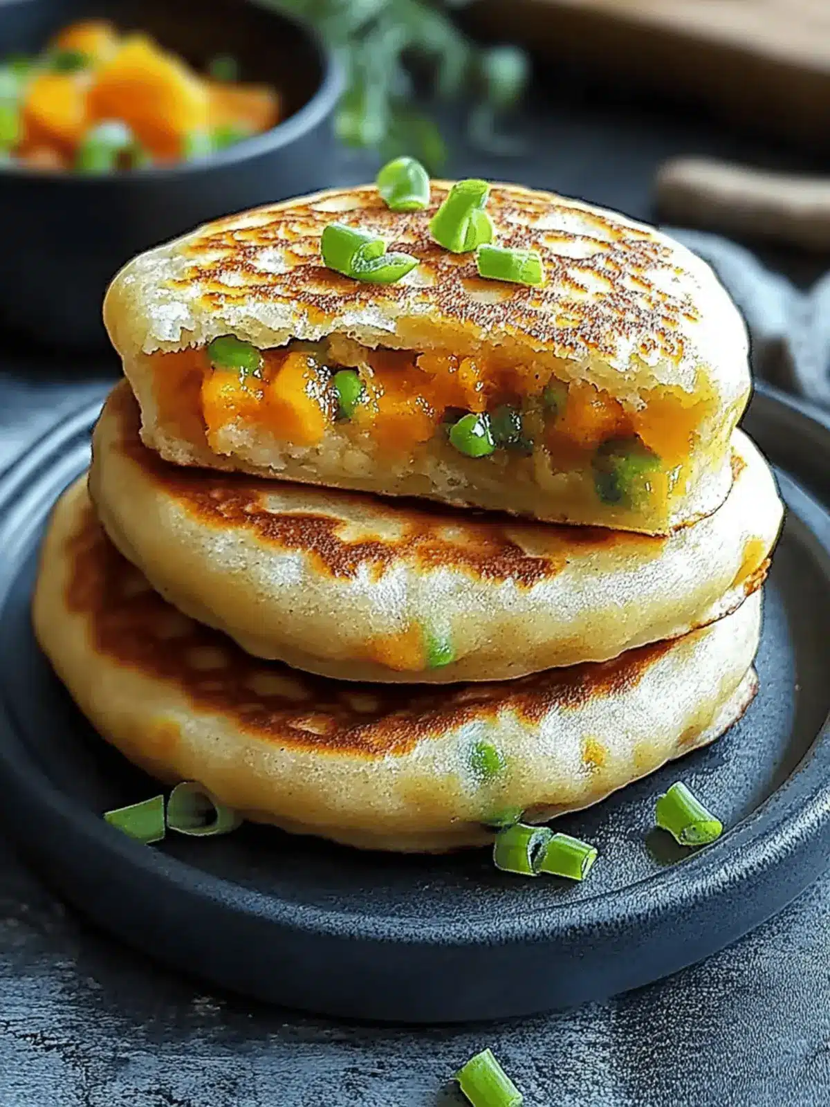 Golden Sunrise Stuffed Pancakes