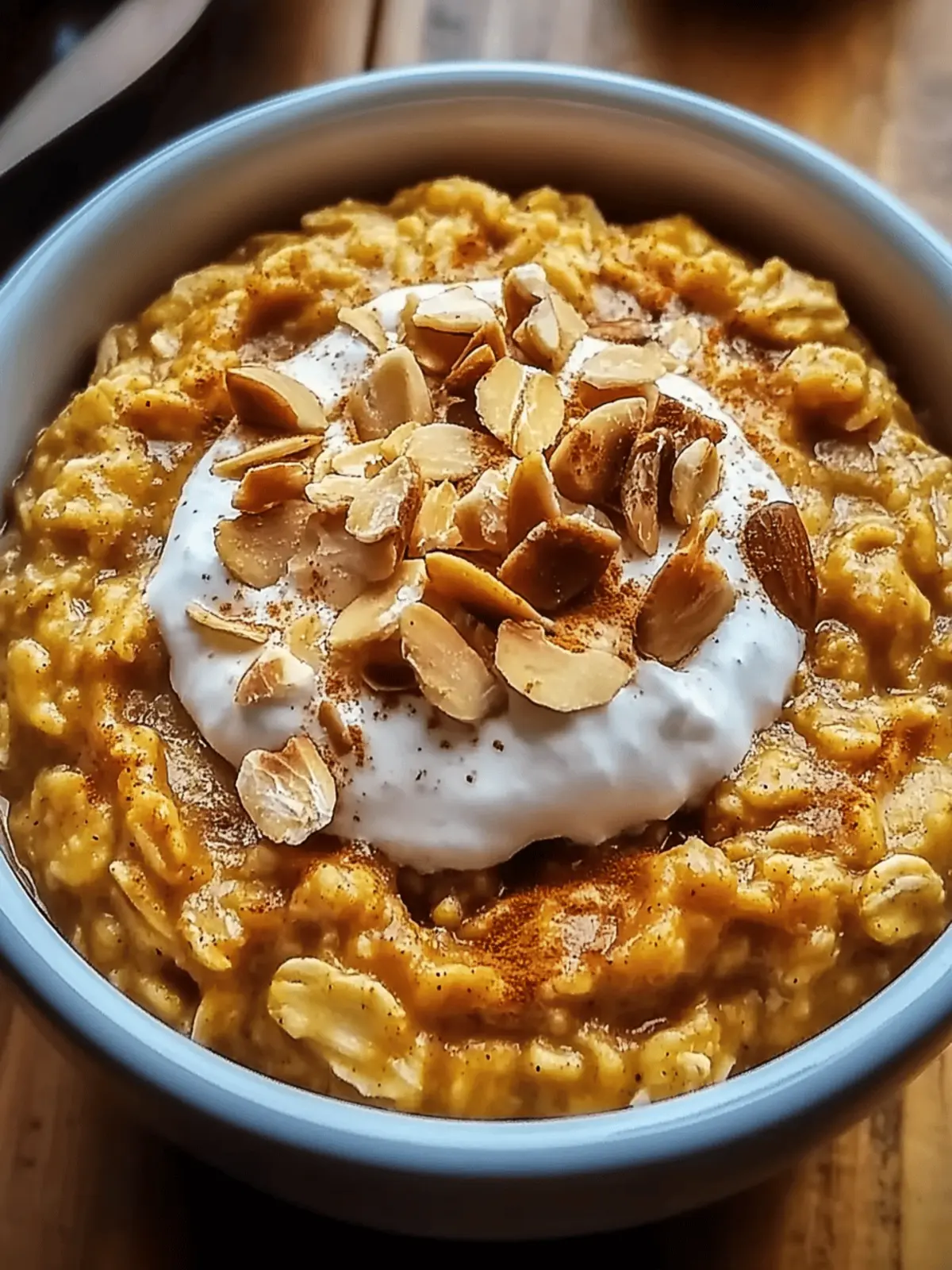 Warm Spiced Pumpkin Oatmeal