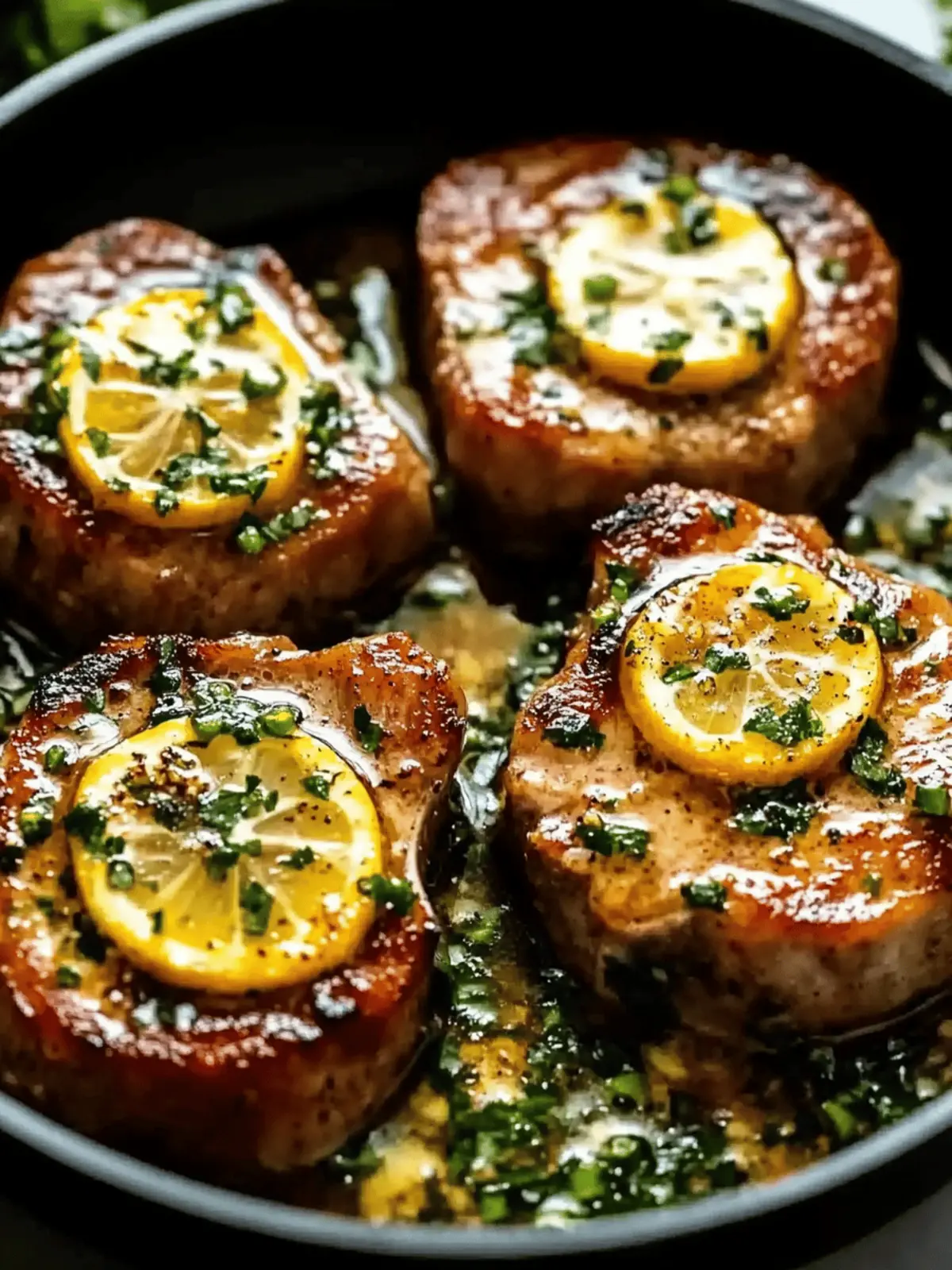 Garlic Butter Pan Seared Pork Chops