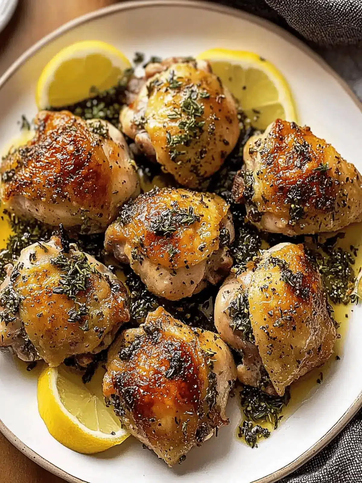 Baked Italian Chicken Thighs