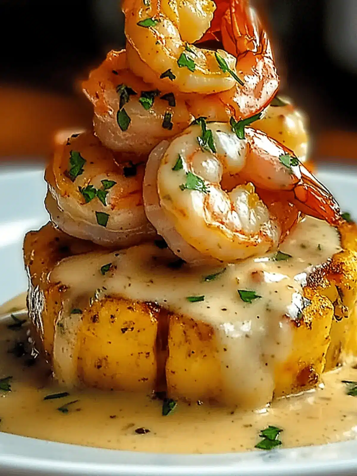Garlic Shrimp Mofongo