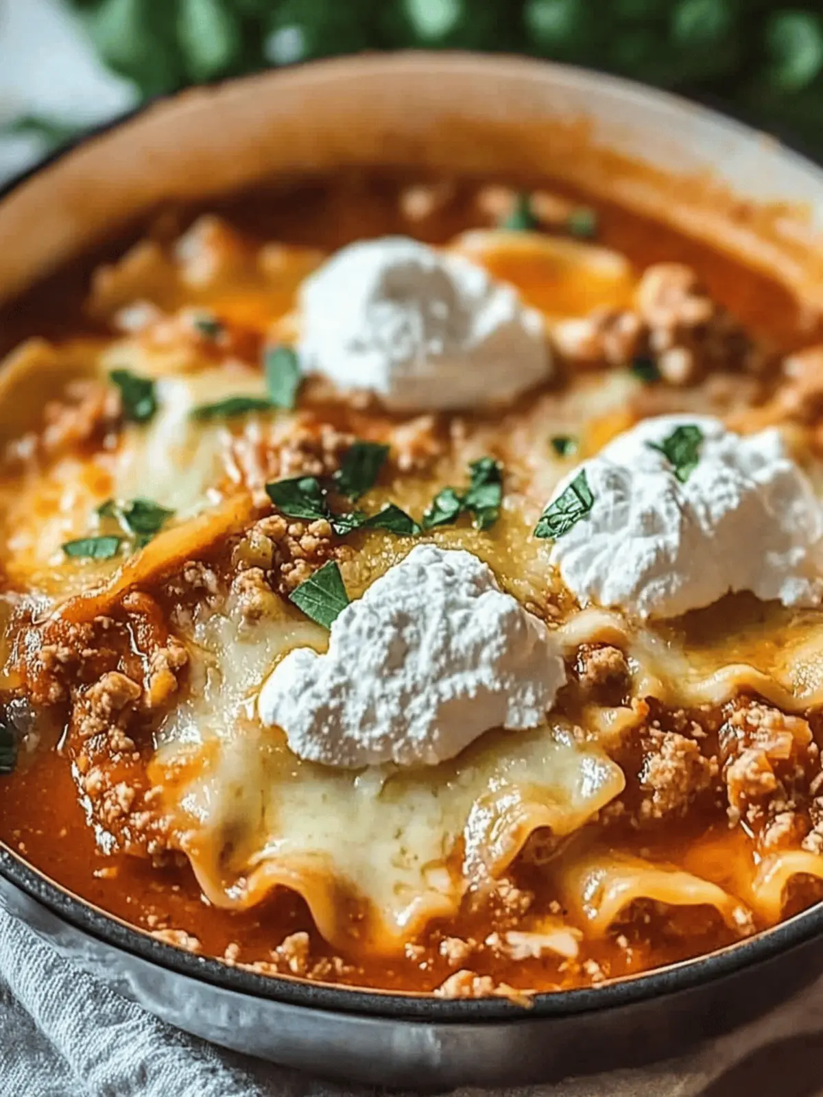 One Pot Lasagna Soup
