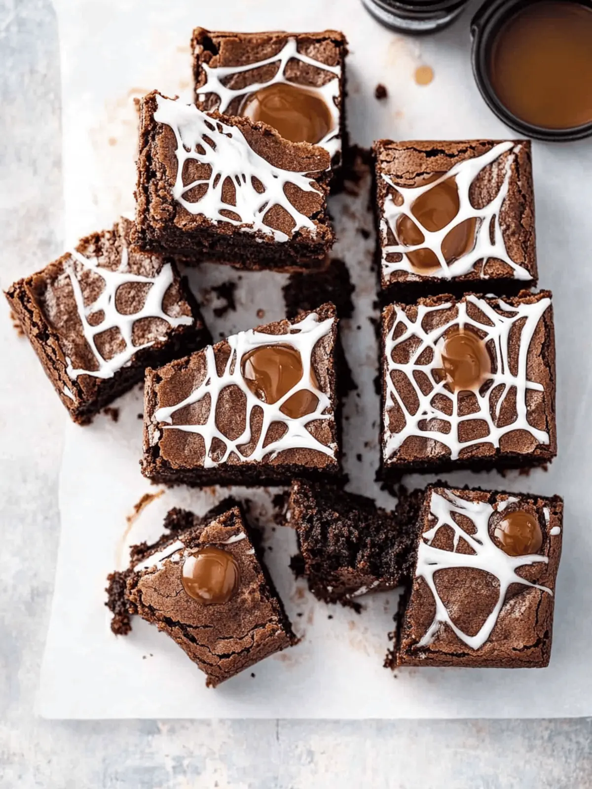 Spider Web Brownies
