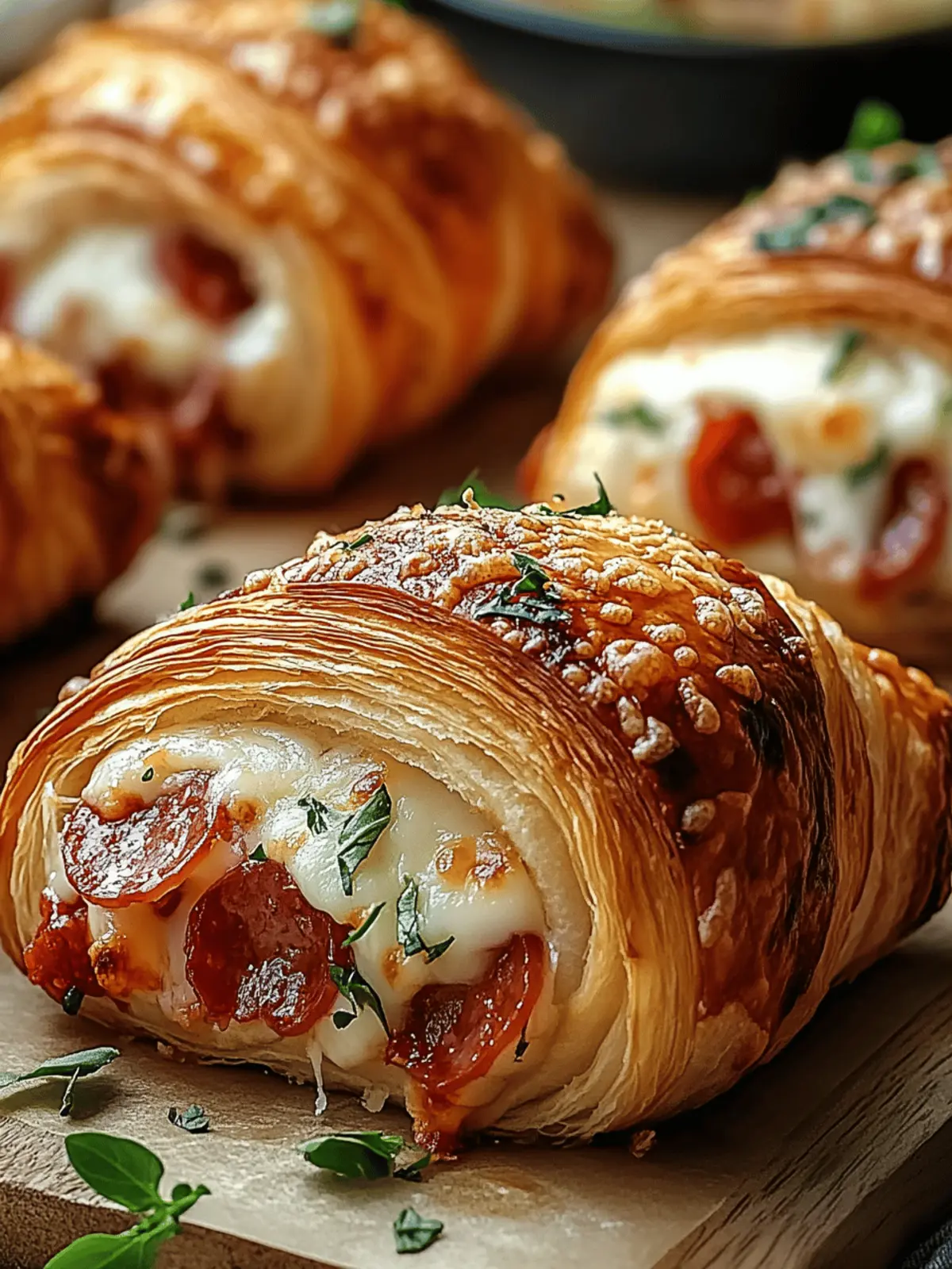 Mozzarella Pepperoni Croissant Rolls