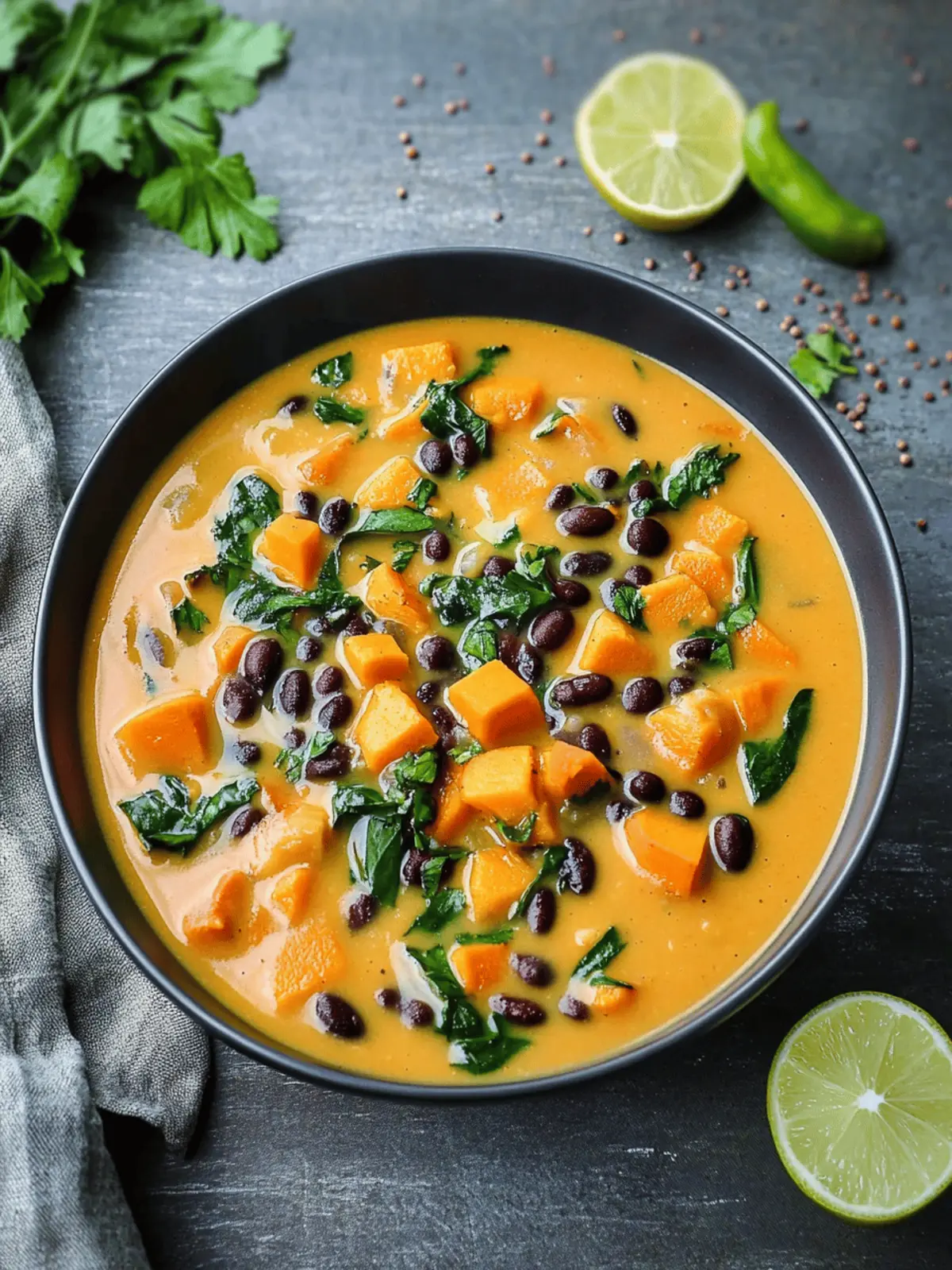 Black Bean and Sweet Potato Soup
