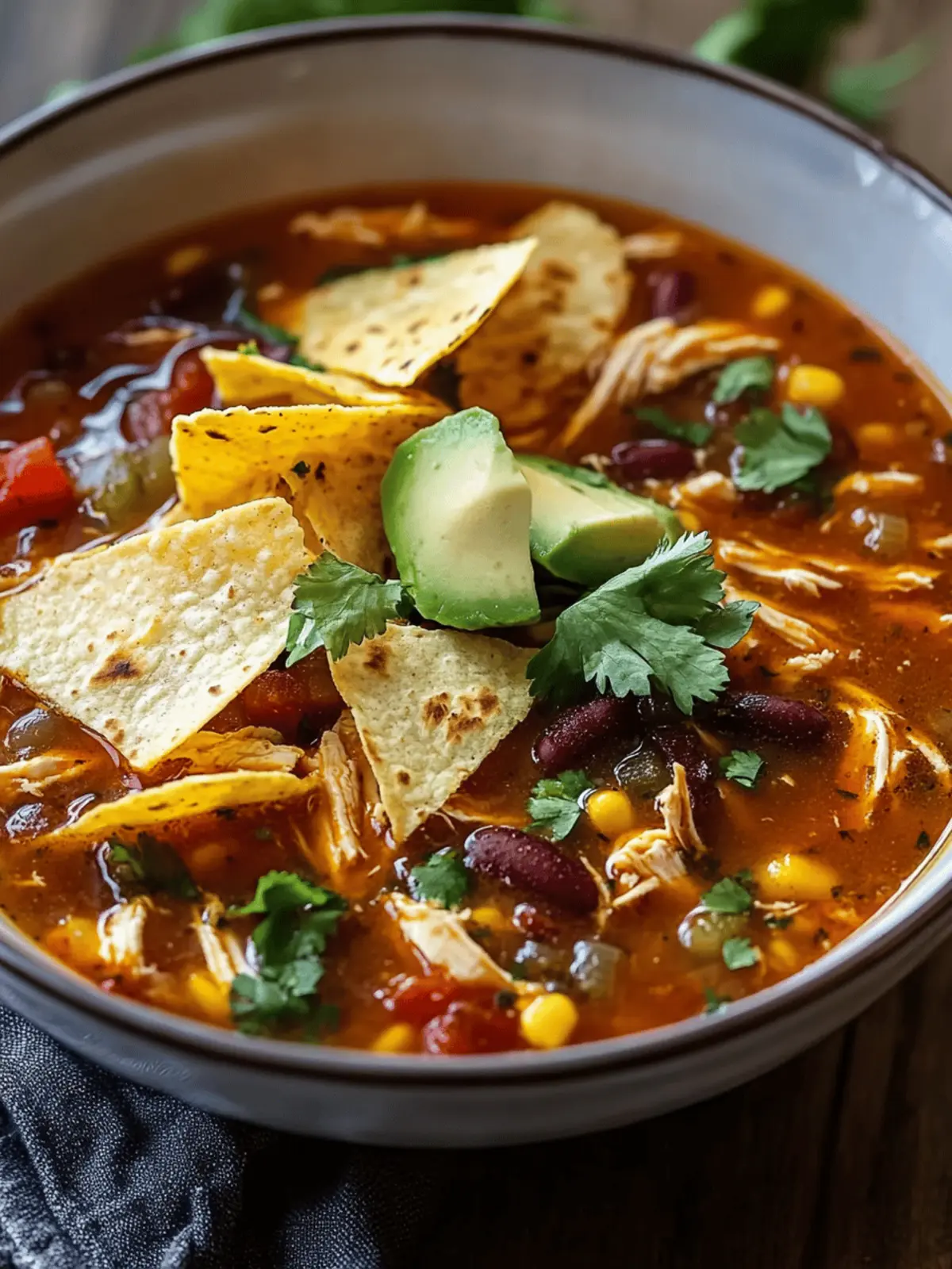 Crockpot Chicken Tortilla Soup