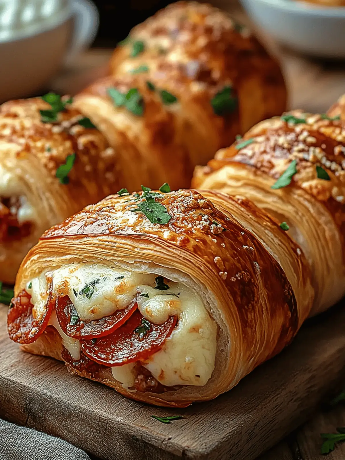 Mozzarella Pepperoni Croissant Rolls