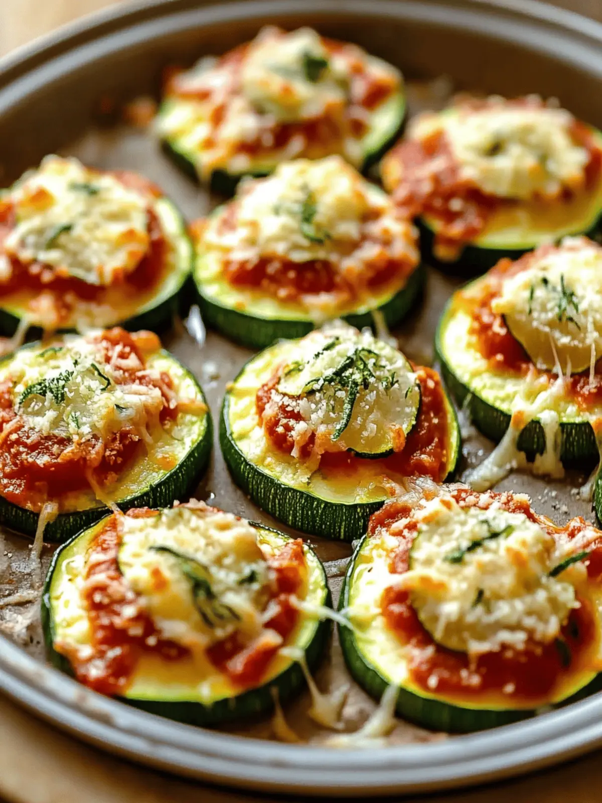 Crispy Zucchini Pizza Bites