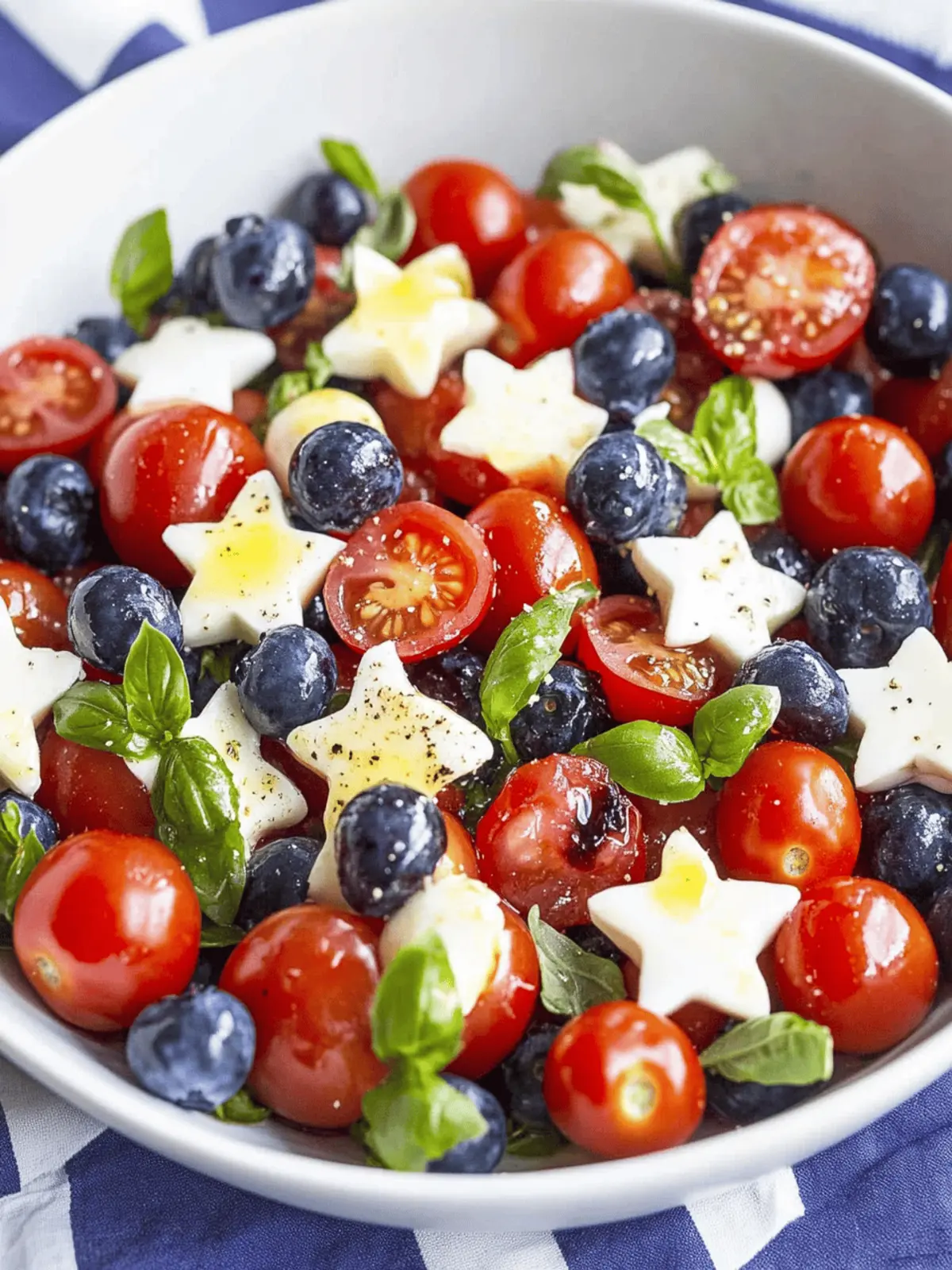 Blueberry Cherry Tomato Caprese Salad
