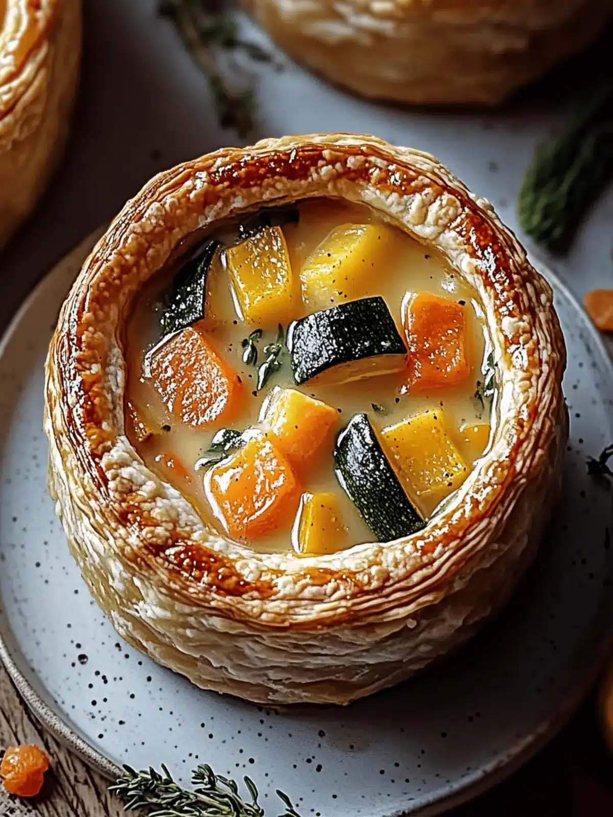 Roasted Autumn Vegetable Pot Pies