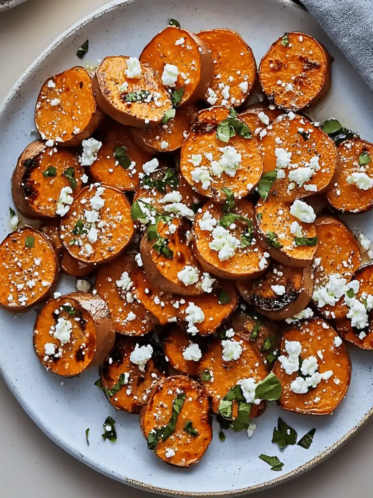 Honey Feta Sweet Potato Rounds