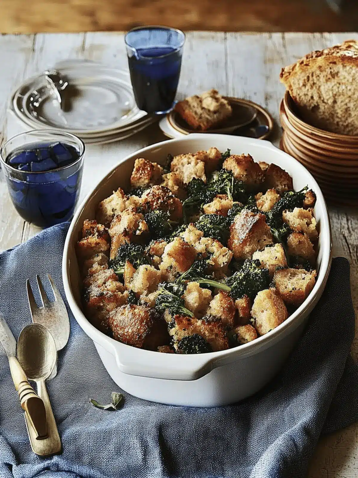 Broccoli Rabe and Sausage Stuffing