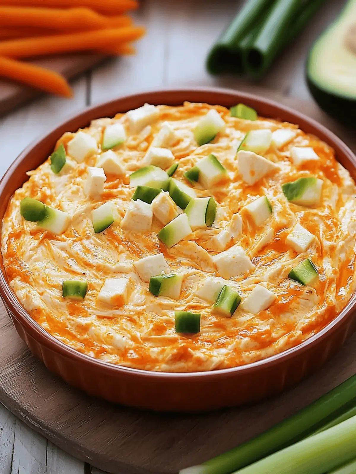 Creamy Cold Buffalo Chicken Dip
