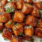 Crispy Air Fryer Honey Garlic Salmon Bites
