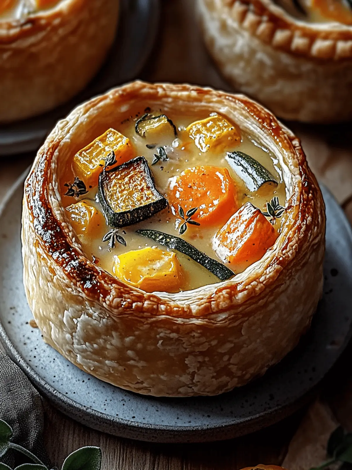 Roasted Autumn Vegetable Pot Pies