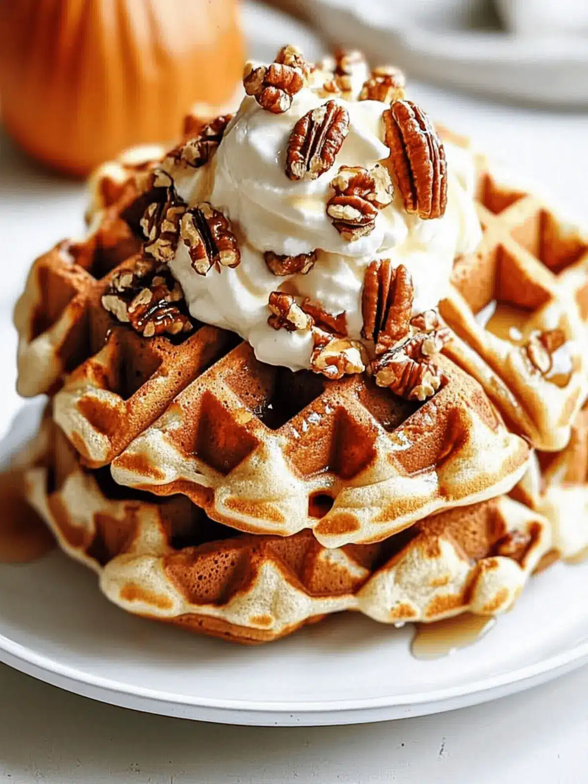 Pumpkin Pecan Waffles