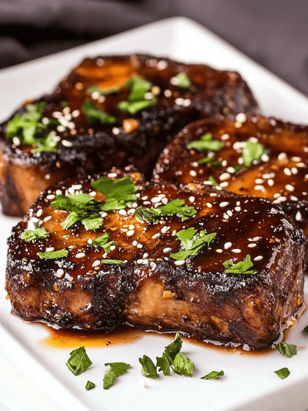 Slow Cooker Honey Sriracha Pork Chops