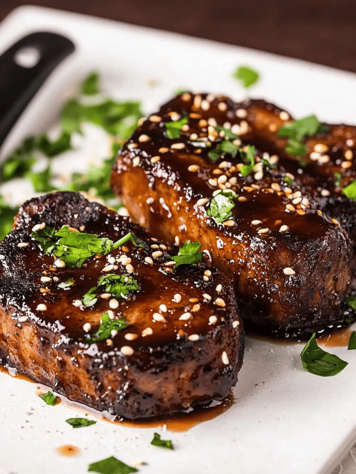 Slow Cooker Honey Sriracha Pork Chops