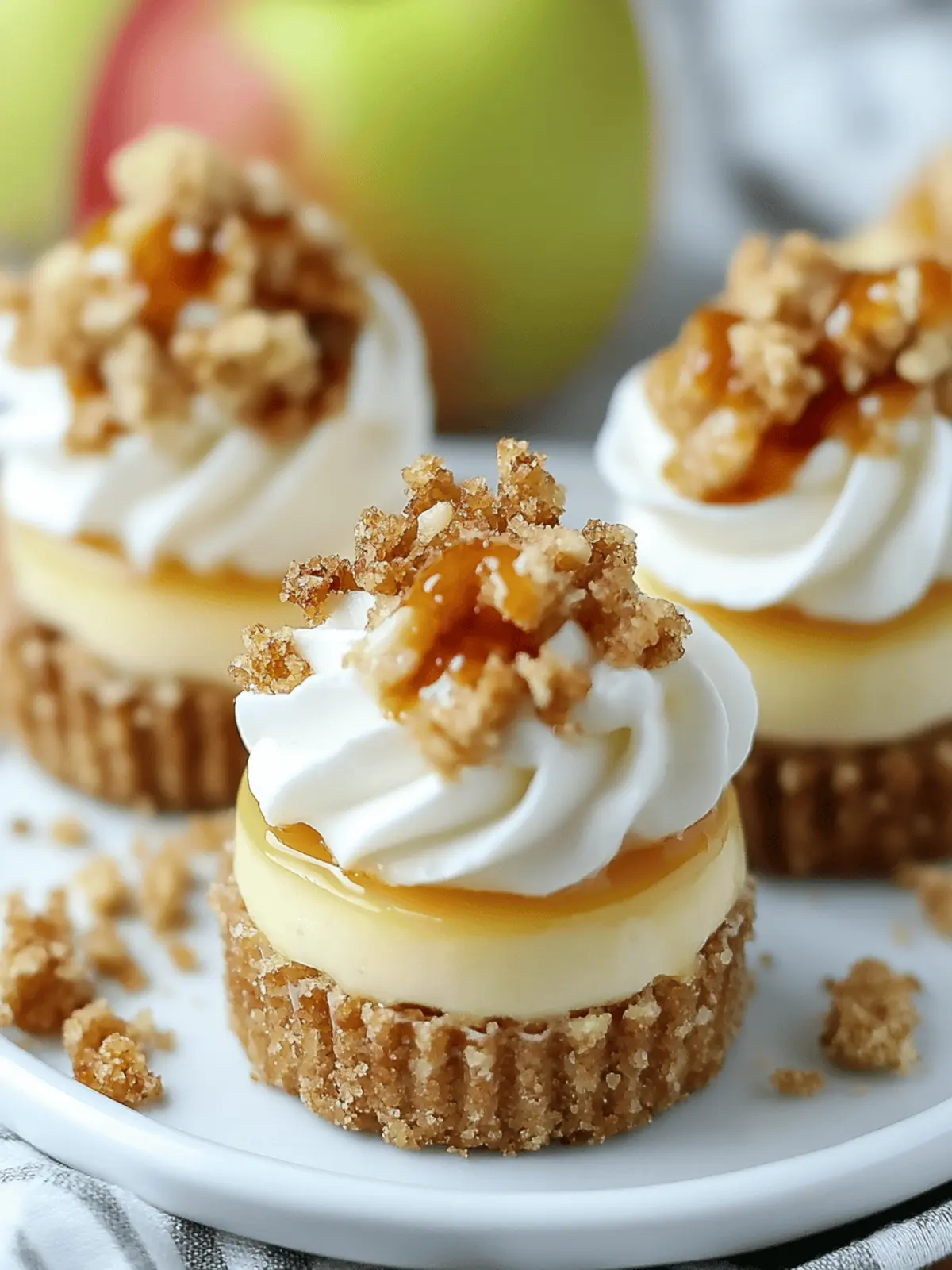 Apple Crisp Mini Cheesecakes