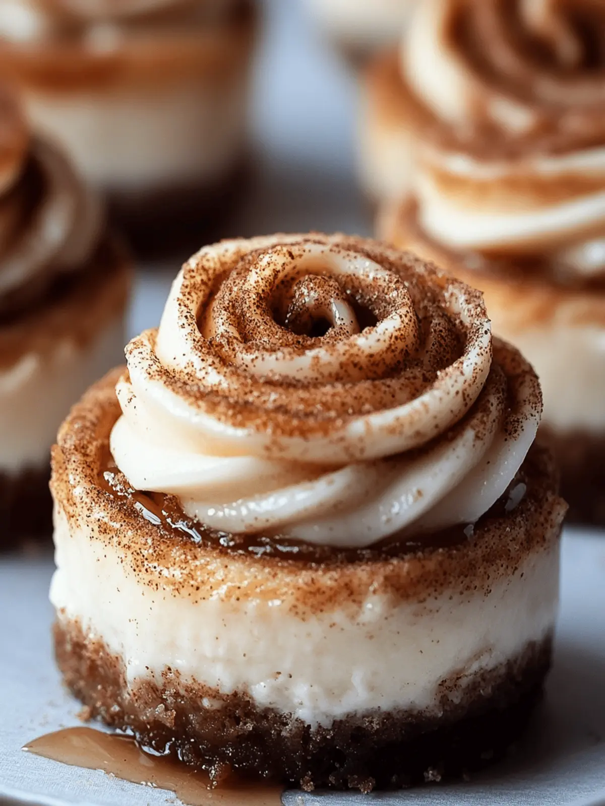 Mini Cinnamon Roll Cheesecakes