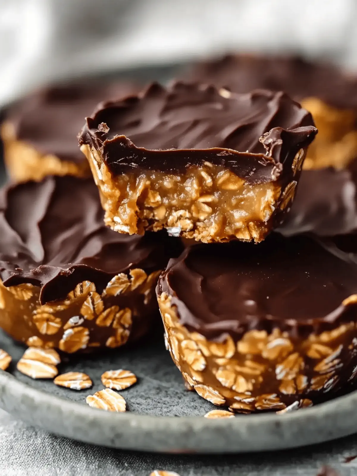 No Bake Peanut Butter Oat Cups