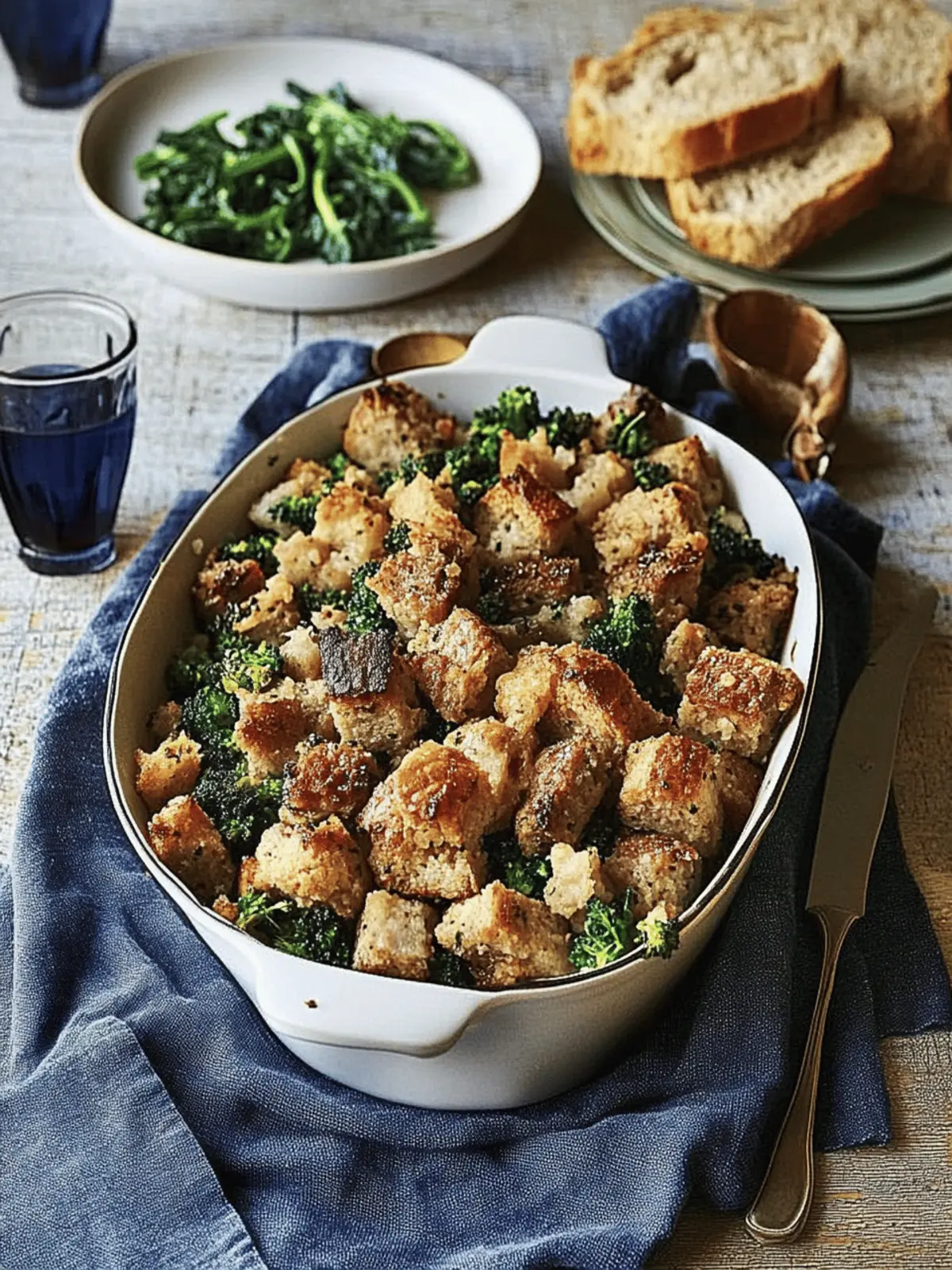 Broccoli Rabe and Sausage Stuffing
