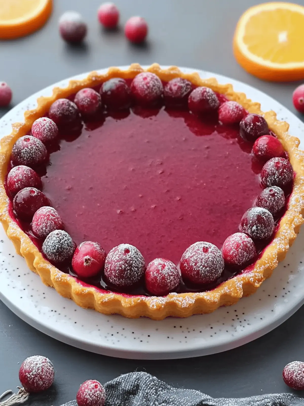 Cranberry-Orange Curd Tart