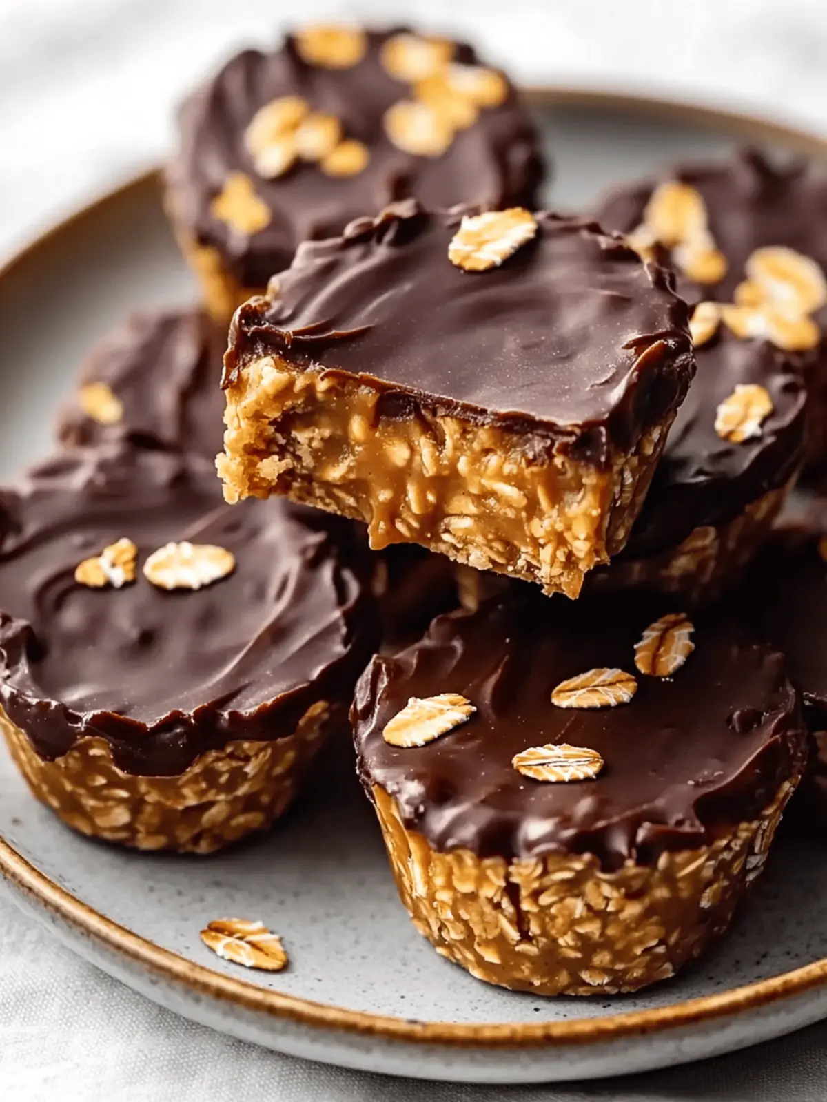 No Bake Peanut Butter Oat Cups