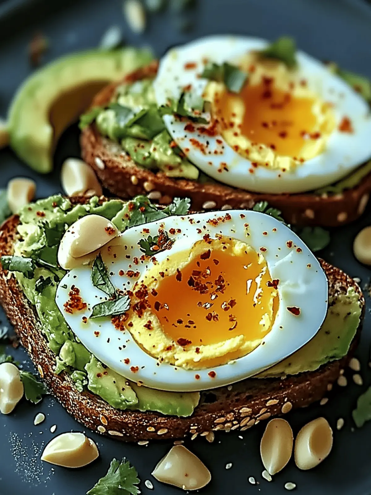 Spicy Chili Butter Avocado Toast with Eggs