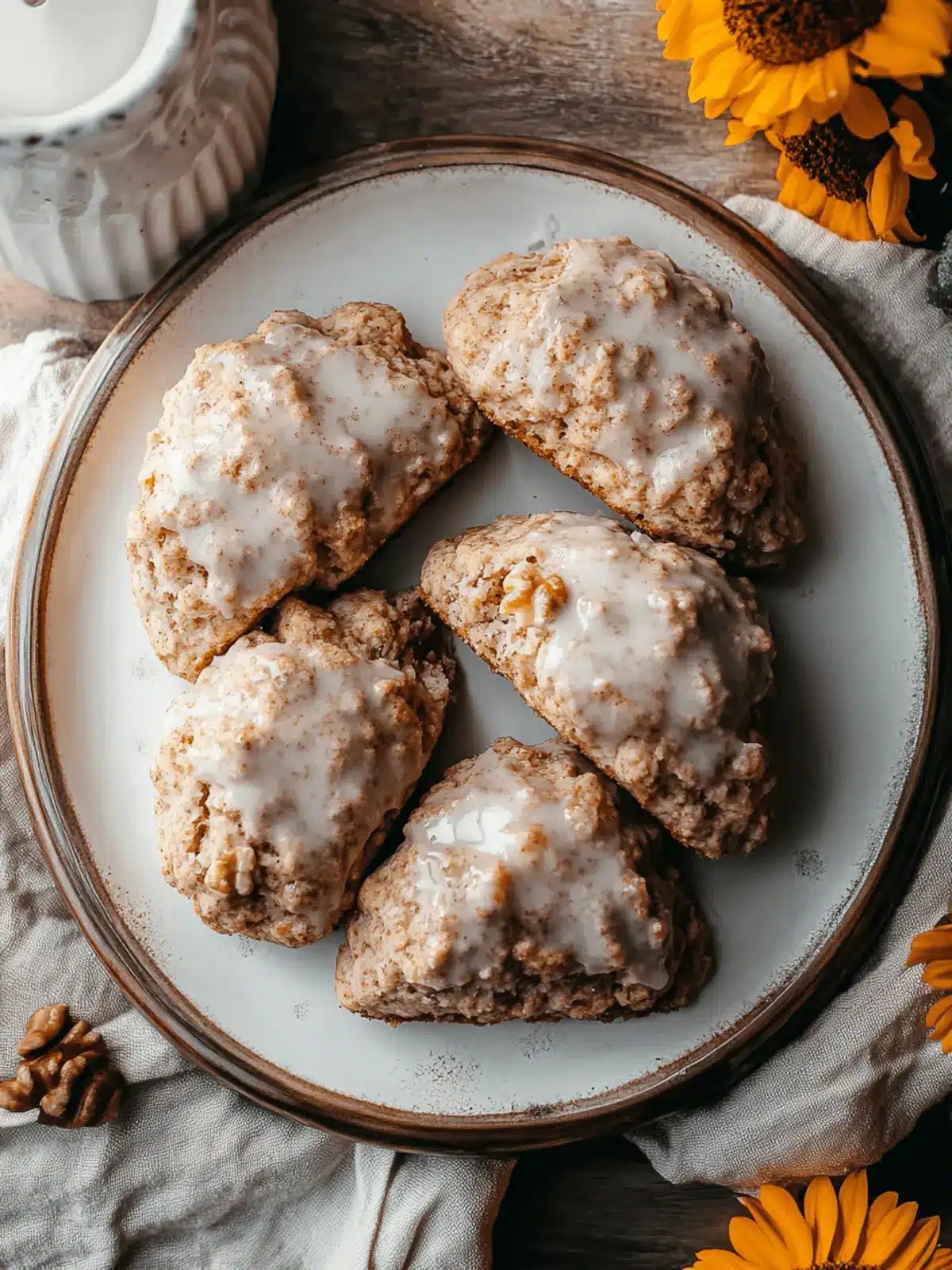 Cinnamon Maple Walnut Scones