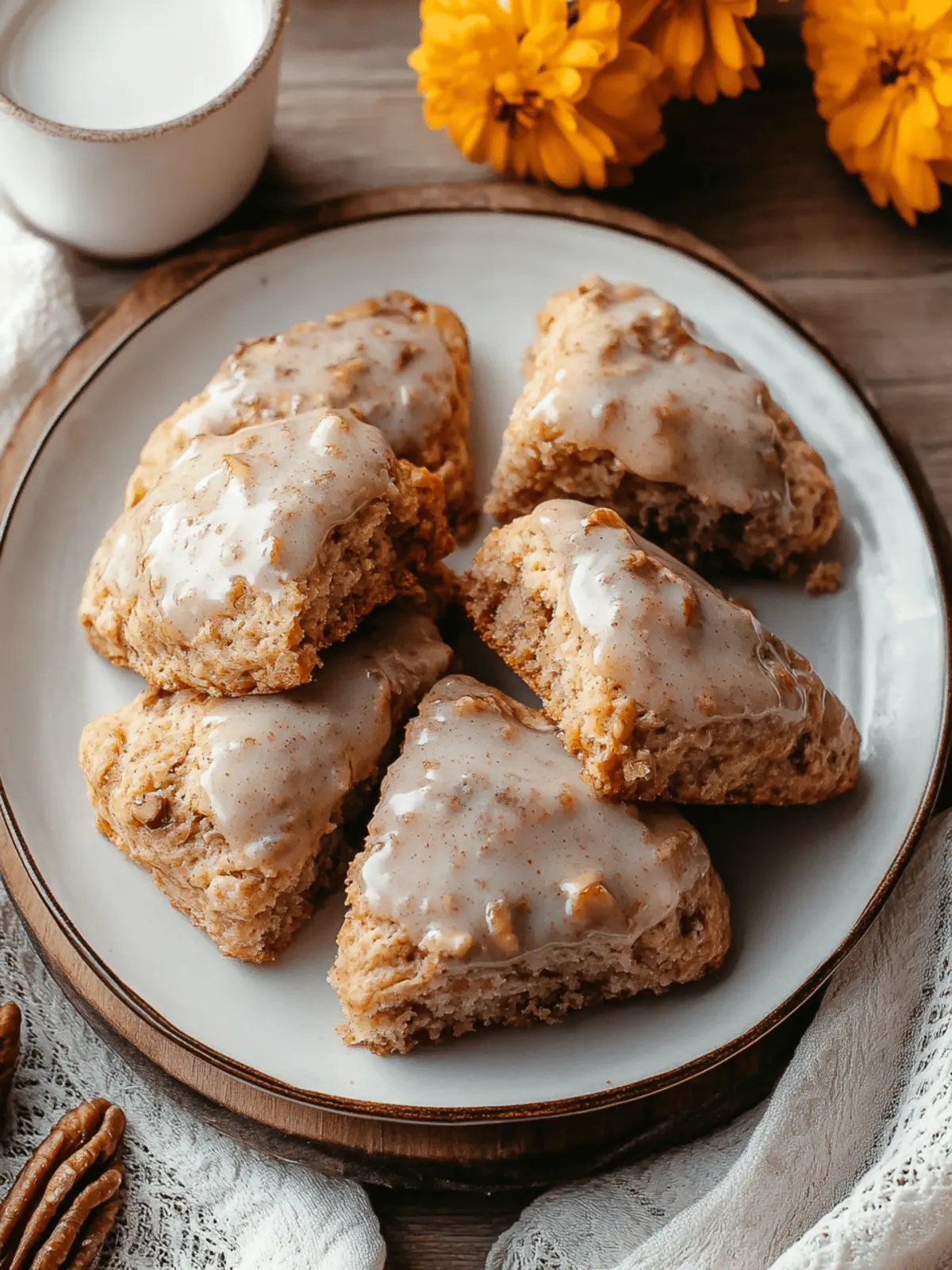 Cinnamon Maple Walnut Scones
