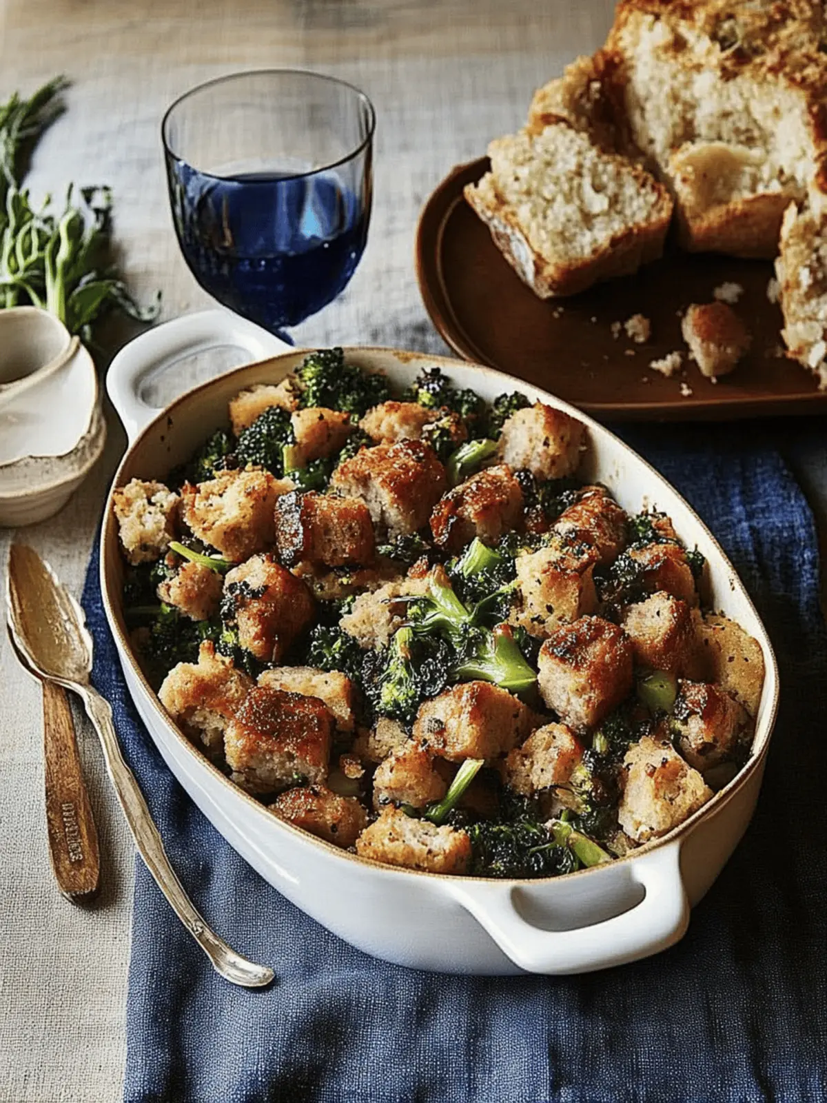 Broccoli Rabe and Sausage Stuffing