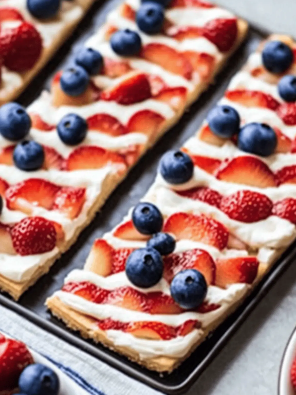 No-Bake Flag Fruit Pizza Bites
