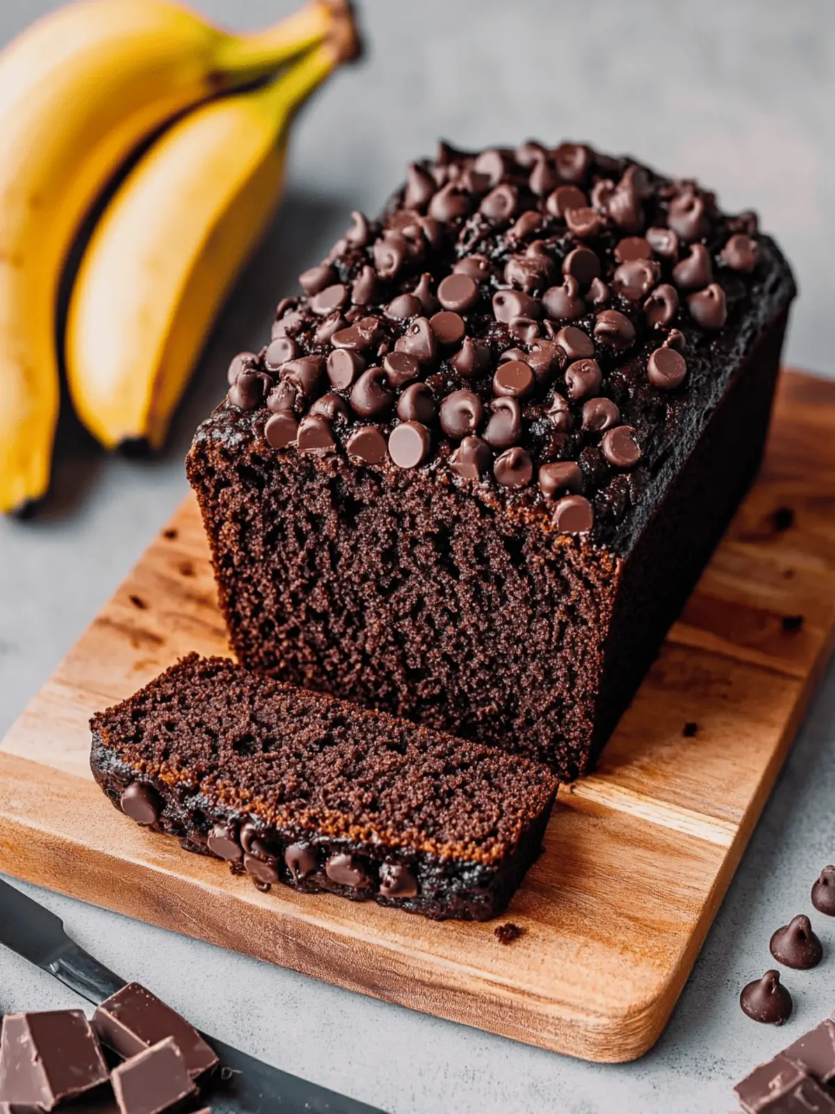Vegan Chocolate Banana Bread