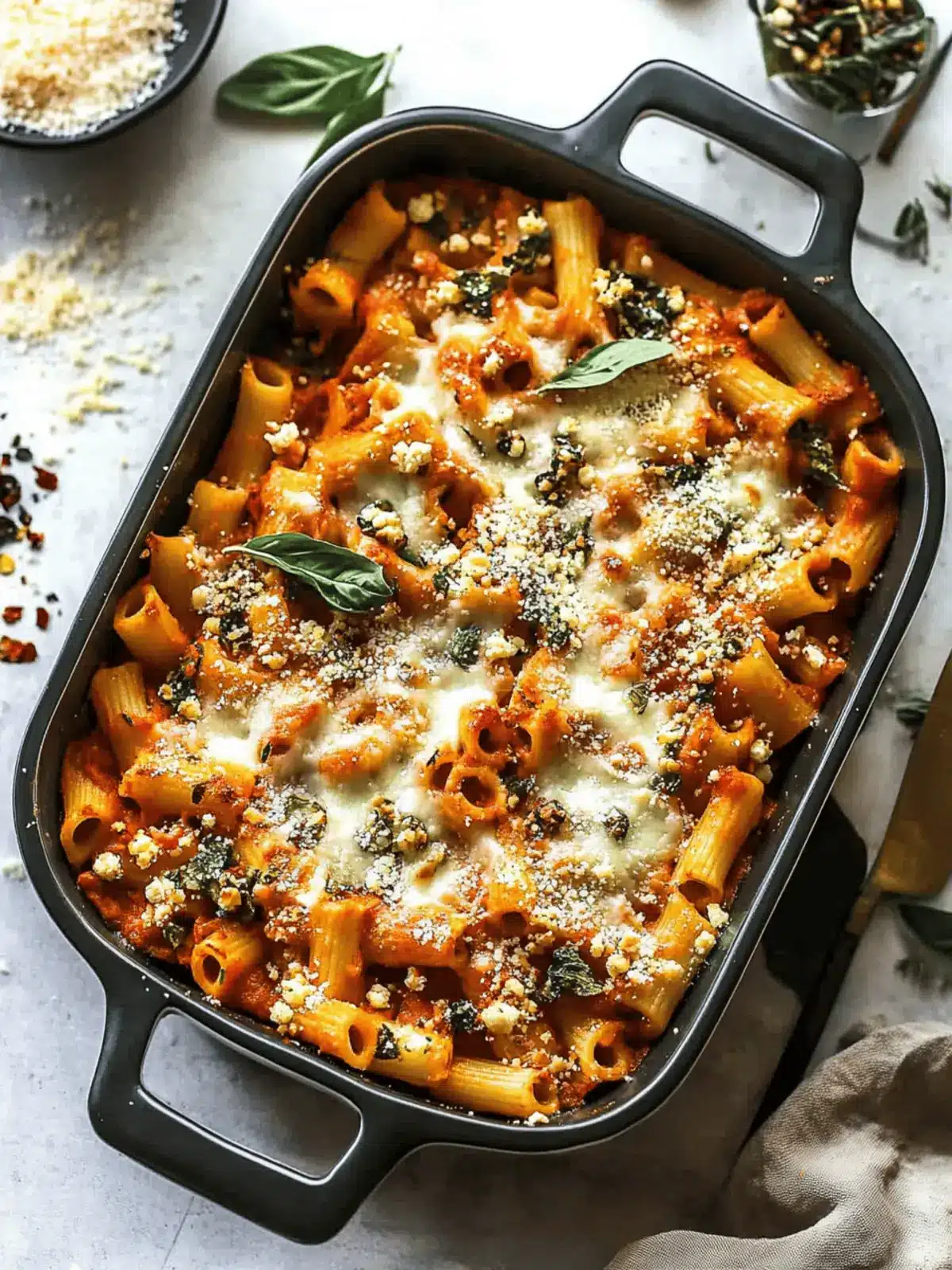 Pasta Bake with Pumpkin Tomato Sauce