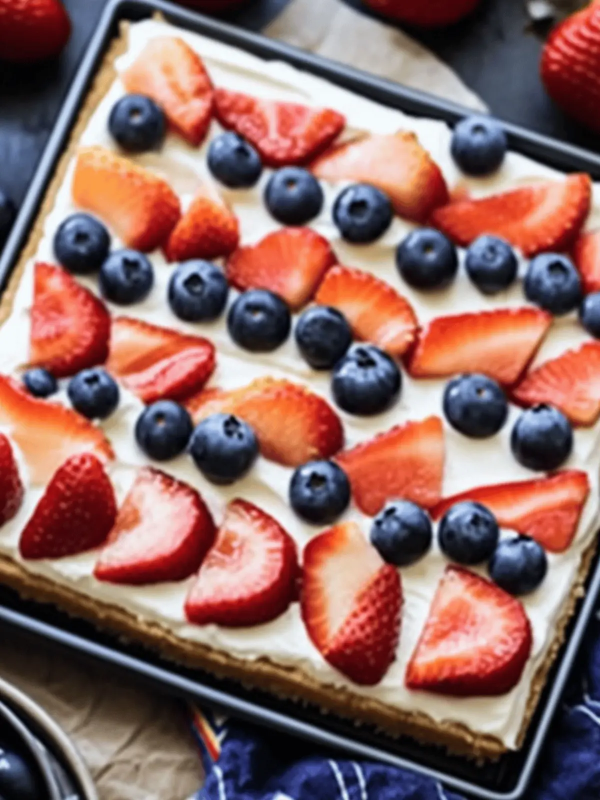 No-Bake Flag Fruit Pizza Bites