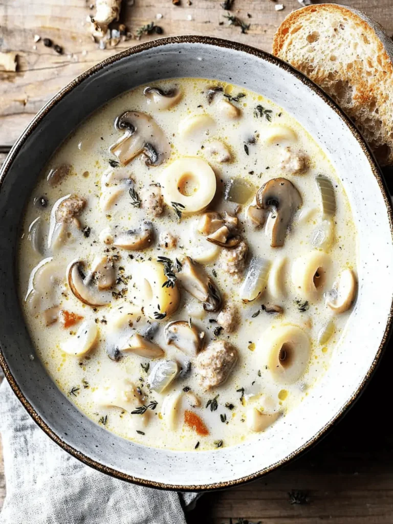 Creamy Sausage and Mushroom Soup