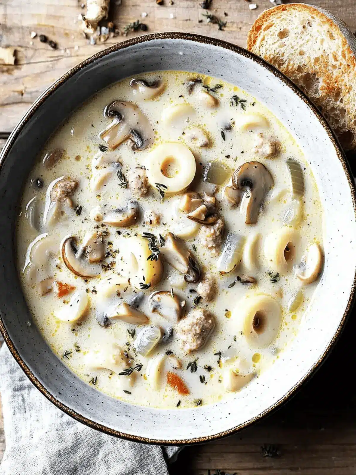 Creamy Sausage and Mushroom Soup