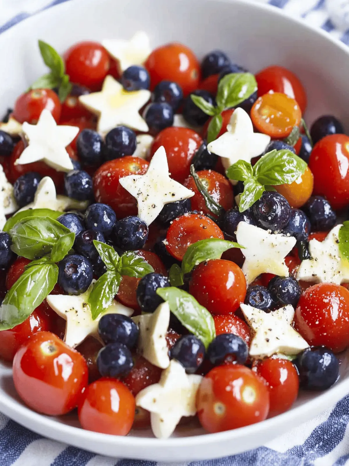 Blueberry Cherry Tomato Caprese Salad