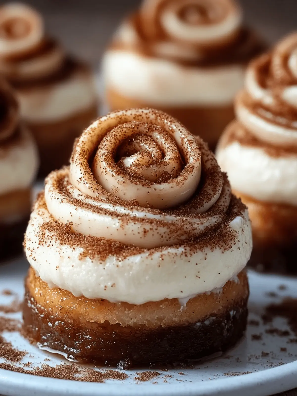 Mini Cinnamon Roll Cheesecakes