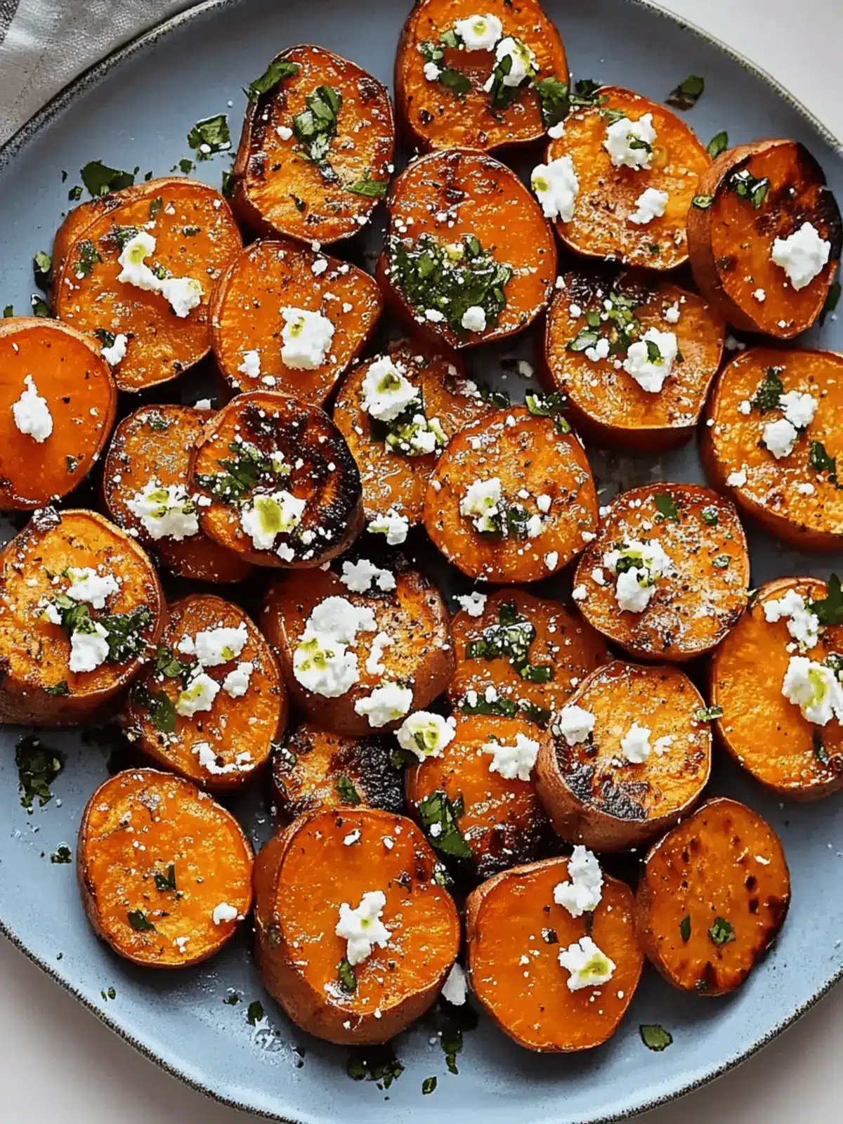 Honey Feta Sweet Potato Rounds