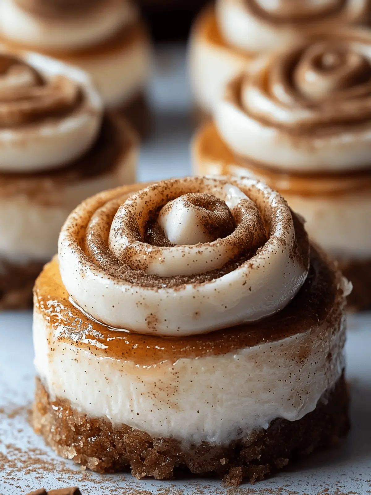 Mini Cinnamon Roll Cheesecakes