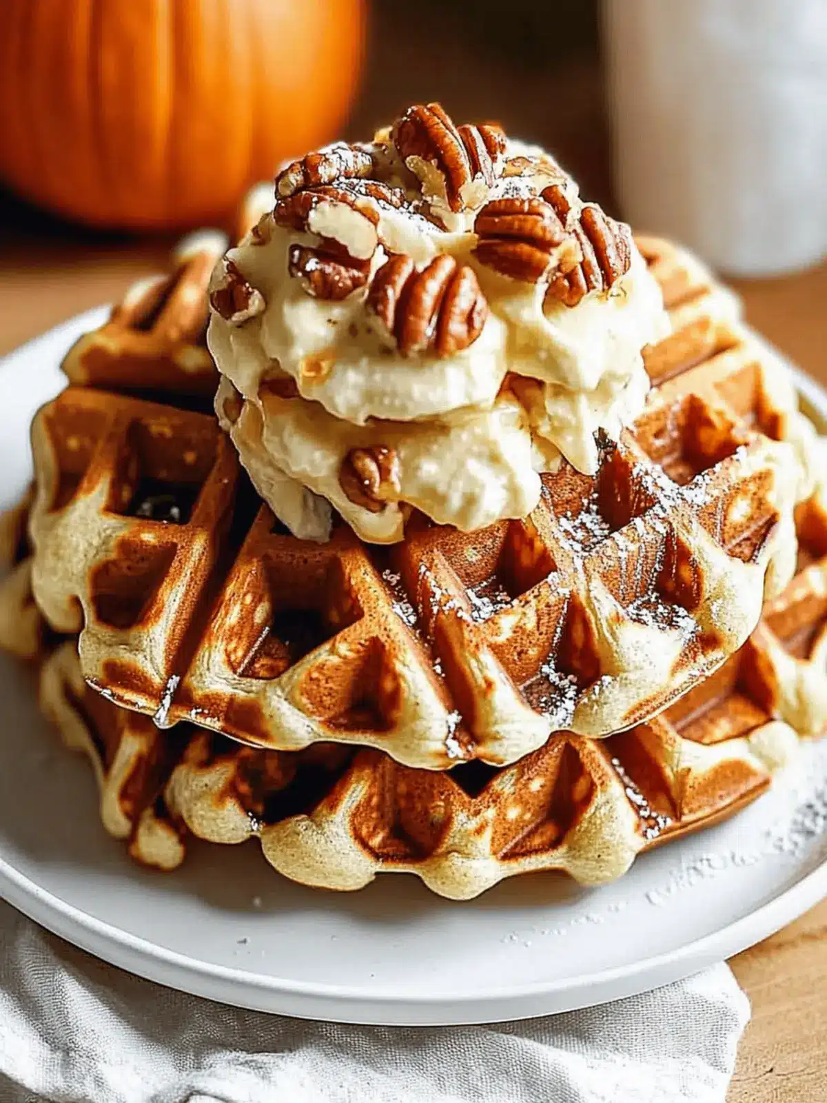 Pumpkin Pecan Waffles