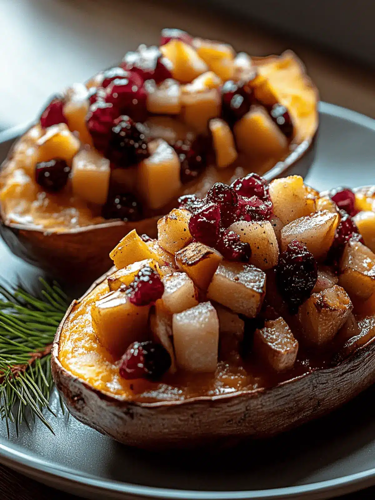 Cranberry Apple Twice-Baked Sweet Potatoes