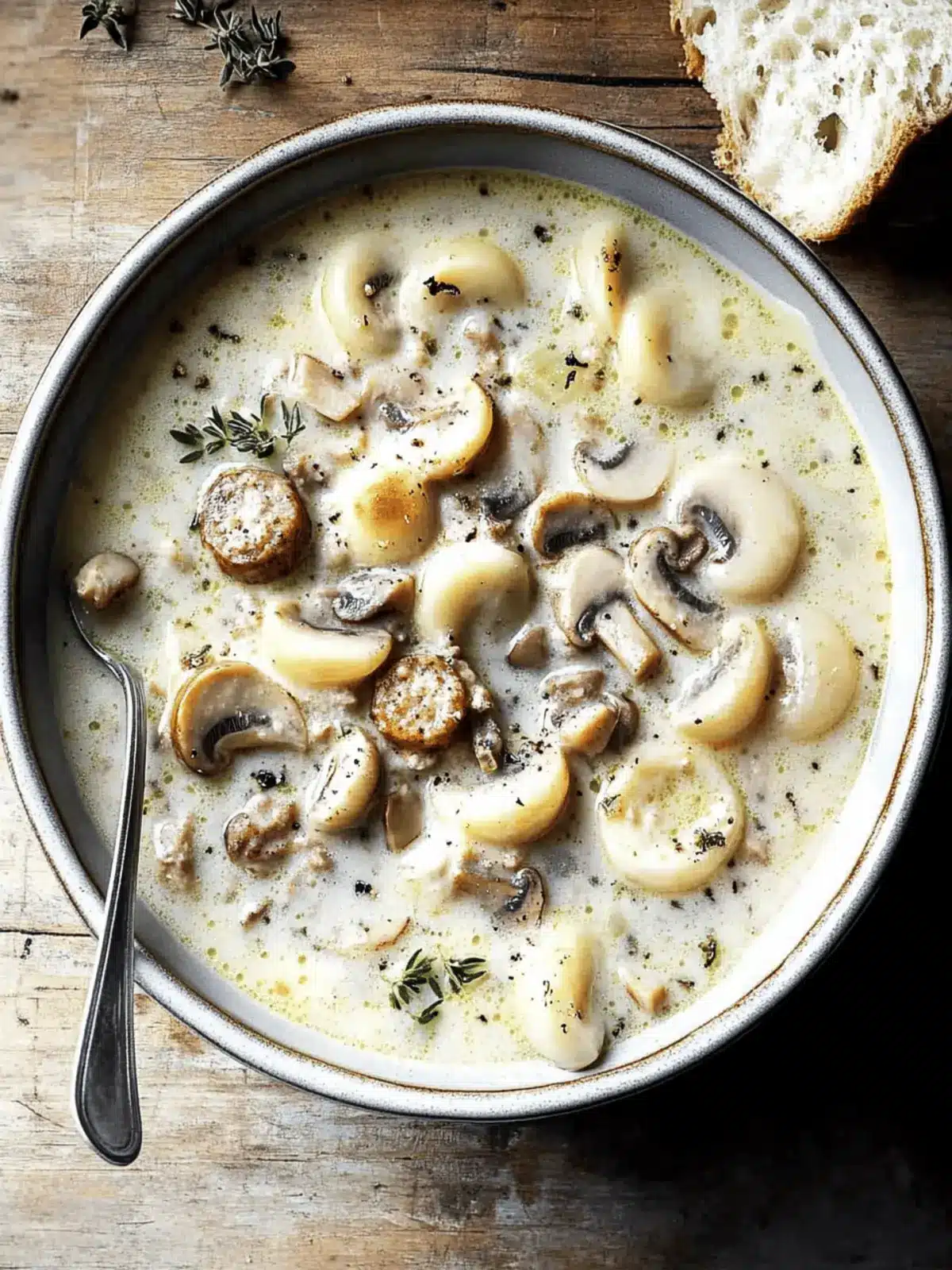 Creamy Sausage and Mushroom Soup