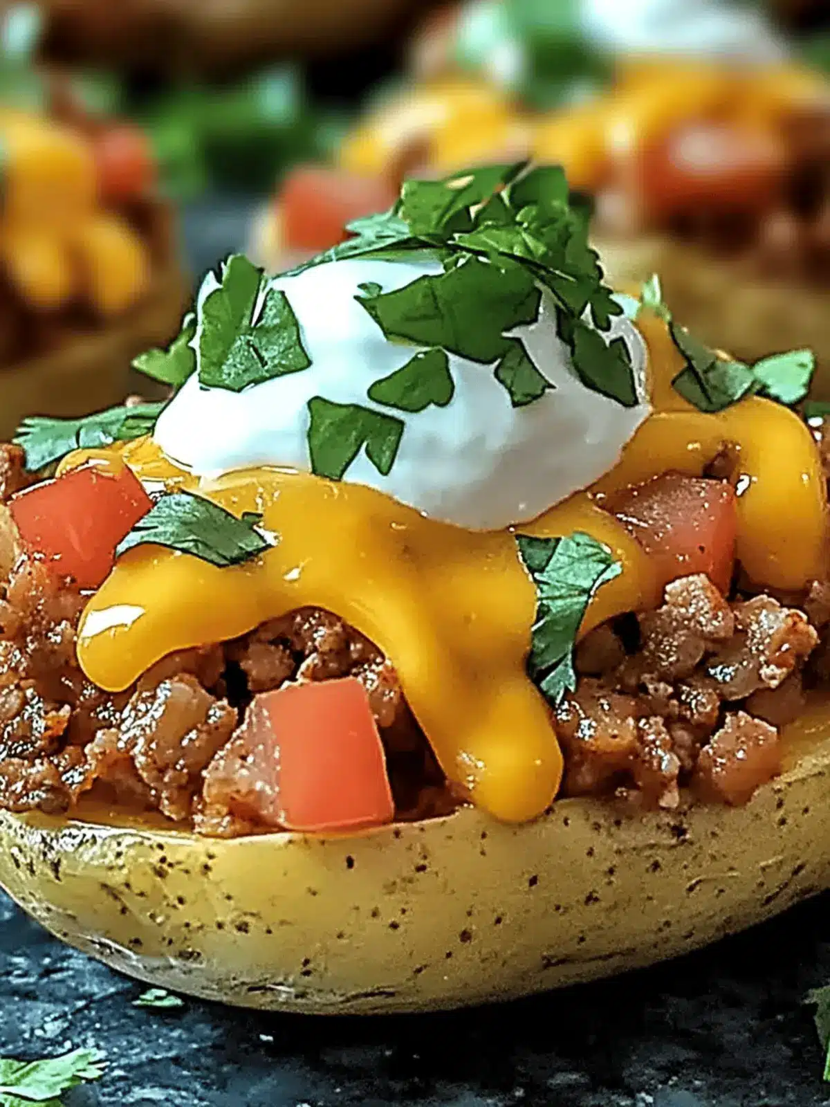 Cheesy Taco Potatoes