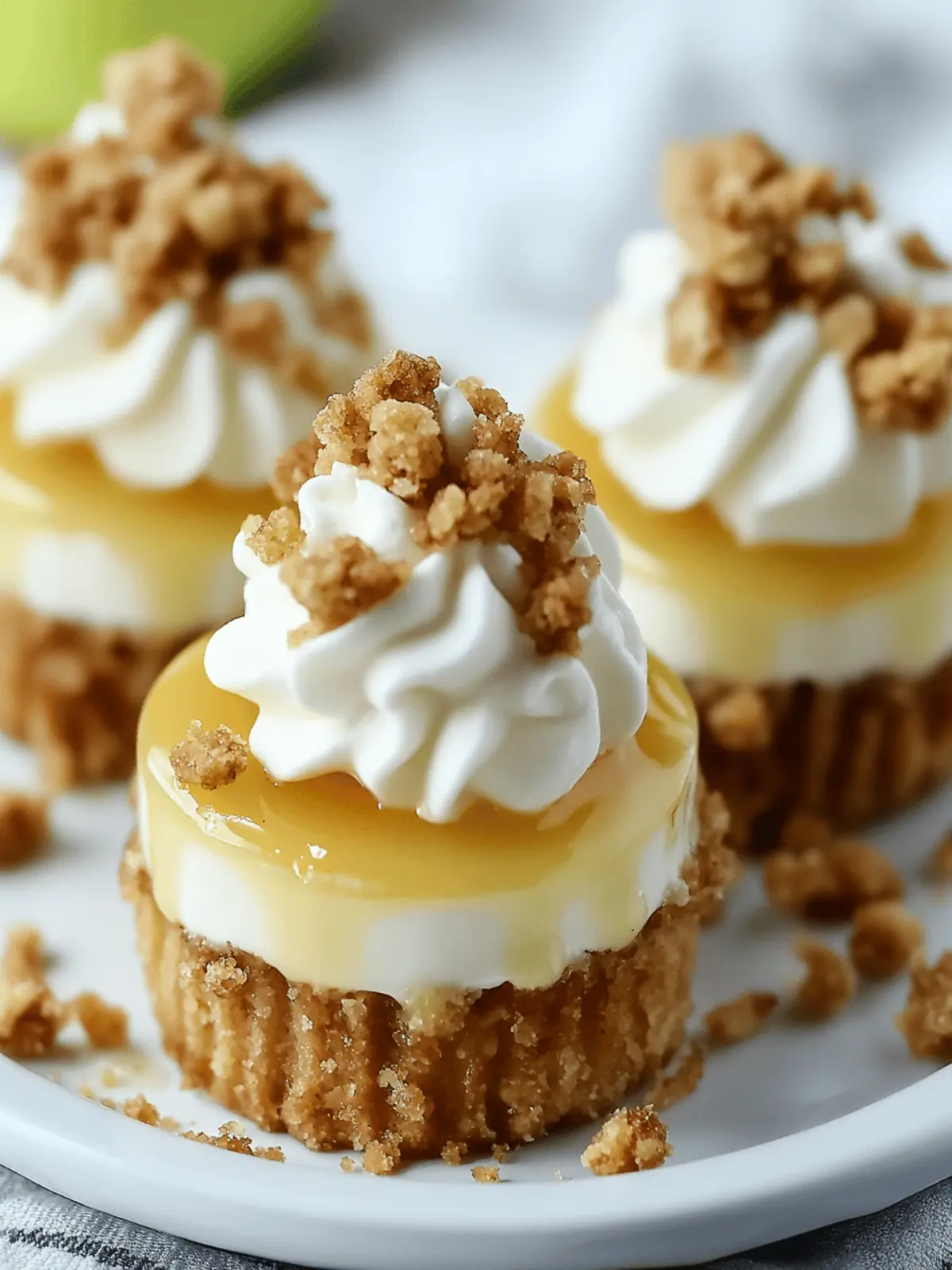 Apple Crisp Mini Cheesecakes