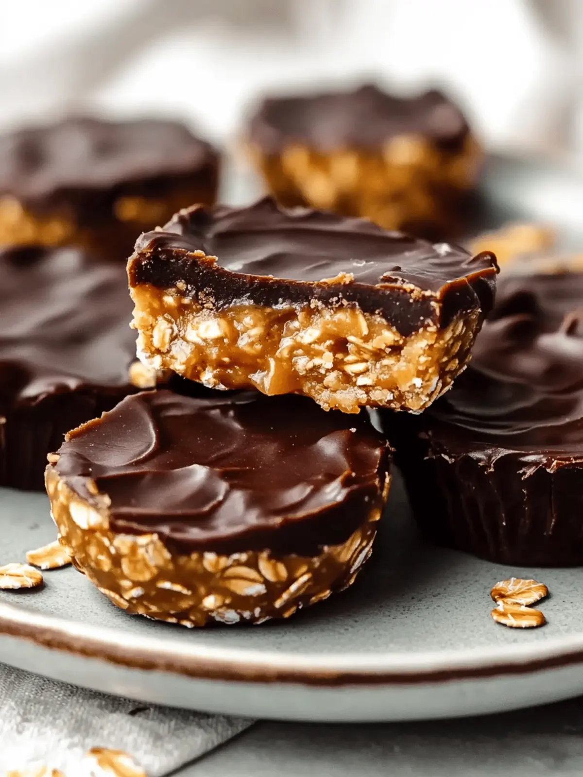 No Bake Peanut Butter Oat Cups