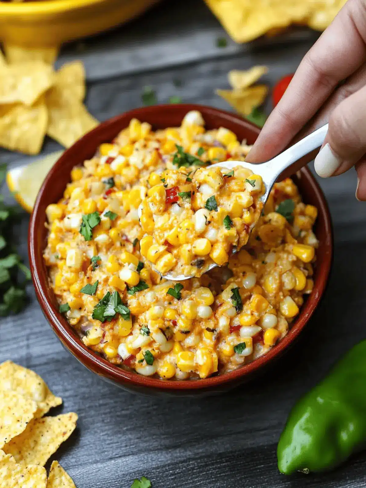 Creamy Chilli Corn Dip