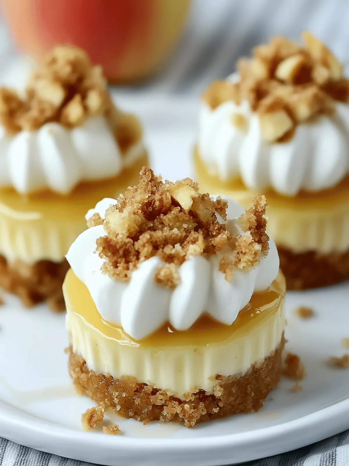 Apple Crisp Mini Cheesecakes